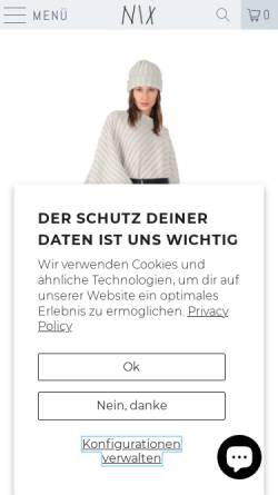 Vorschau der mobilen Webseite www.nix.de, NIX Design