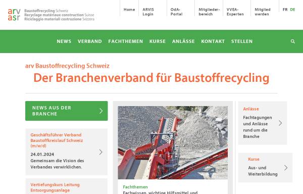 Aushub-, Rückbau und Recycling-Verband Schweiz (ARV)