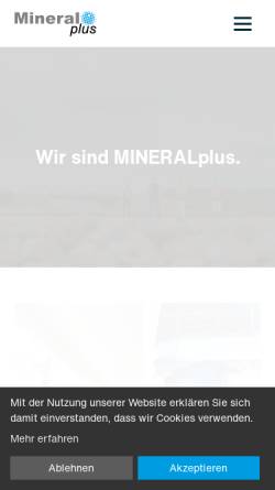 Vorschau der mobilen Webseite www.mineralplus.de, MineralPlus GmbH