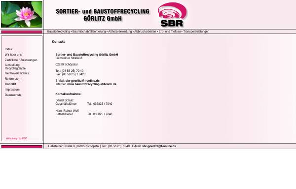 Vorschau von www.baustoffrecycling-abbruch.de, Sortier- und Baustoffrecycling Görlitz GmbH