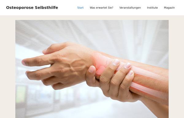 Vorschau von www.osteoporose-selbsthilfe.at, Osteoporose Selbsthilfe Wien
