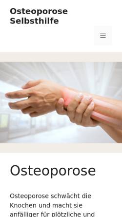 Vorschau der mobilen Webseite www.osteoporose-selbsthilfe.at, Osteoporose Selbsthilfe Wien