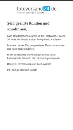 Vorschau der mobilen Webseite www.fotoversand24.de, Fotoversand24.de, Thomas Steindorf-Sabath e.K.