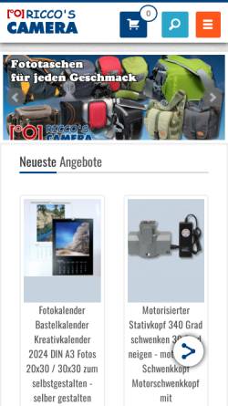 Vorschau der mobilen Webseite www.riccos-camera.de, Ricco Schubert - Fotohandel