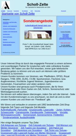 Vorschau der mobilen Webseite www.scholl-zelte.de, Scholl-Zelte