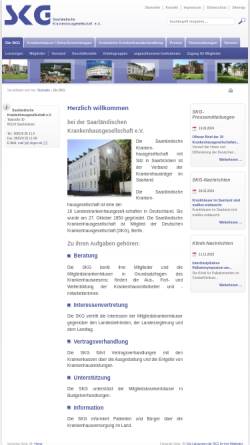 Vorschau der mobilen Webseite skgev.de, Saarländische Krankenhausgesellschaft