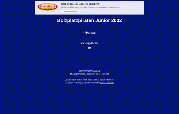 Vorschau von grimmsch.beepworld.de, Bolzplatzpiraten Junior 2002