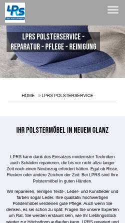 Vorschau der mobilen Webseite www.lprs.ch, LPRS GmbH Reinigungsmittel