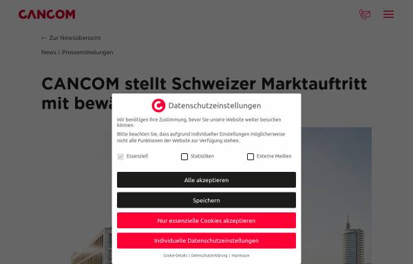 Vorschau von www.infortix.ch, CANCOM Switzerland AG