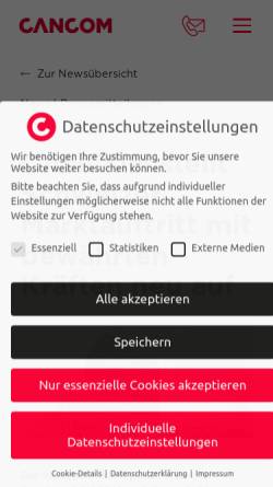Vorschau der mobilen Webseite www.infortix.ch, CANCOM Switzerland AG