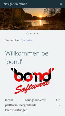 Vorschau der mobilen Webseite www.bond.de, Bond Software Entwicklung GmbH