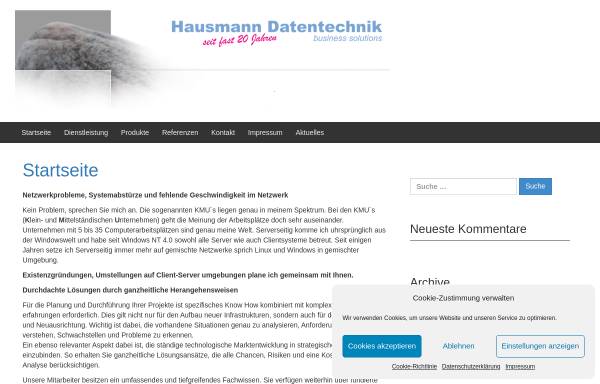Vorschau von www.hausmann-datentechnik.de, Hausmann Datentechnik