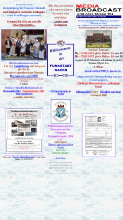 Vorschau der mobilen Webseite www.funkstadt-nauen.de, Funkstadt Nauen