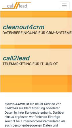 Vorschau der mobilen Webseite www.call2lead.de, Call2Lead - Norbert Burkhard