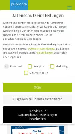 Vorschau der mobilen Webseite publicare.de, Publicare Marketing Communications GmbH