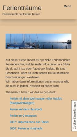 Vorschau der mobilen Webseite www.tiesnes.ch, Tiesnes, Familie