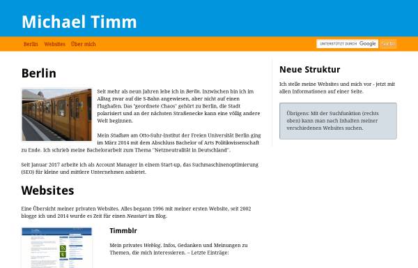Vorschau von www.timm.tv, Timm, Michael