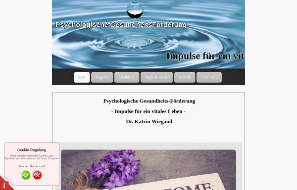 Vorschau von www.p-g-f.de, Dr. Katrin Wiegand – Psychologische Gesundheitsförderung