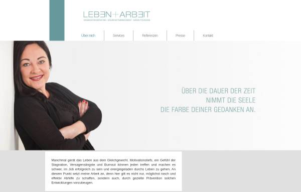 Vorschau von www.lebenundarbeit.at, Leben und Arbeit - Dr. Dagmar Deixelberger-Fritz