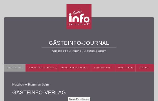 Vorschau von www.gaesteinfo-verlag.de, Verlag für das Gästeinfo-Journal