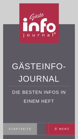 Vorschau der mobilen Webseite www.gaesteinfo-verlag.de, Verlag für das Gästeinfo-Journal