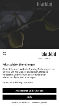 Vorschau der mobilen Webseite www.blackbit.de, Blackbit neue Medien GmbH