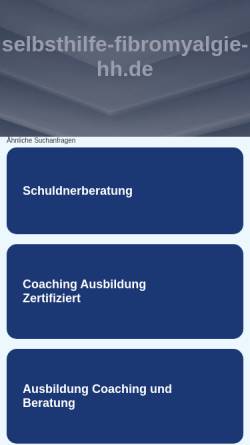 Vorschau der mobilen Webseite www.selbsthilfe-fibromyalgie-hh.de, Selbsthilfegruppe Hamburg-Harburg