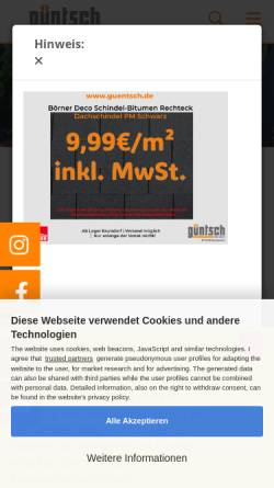 Vorschau der mobilen Webseite www.guentsch.de, Güntsch GmbH