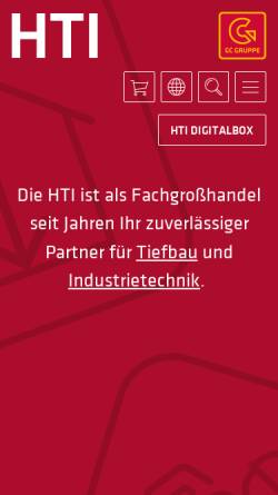 Vorschau der mobilen Webseite www.hti-handel.de, Rhein Ruhr Collin KG - HTI
