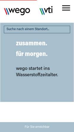 Vorschau der mobilen Webseite www.wego-vti.de, WeGo Systembaustoffe GmbH & Co. oHG