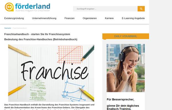 Vorschau von www.franchisestarter.de, FranchiseStarter