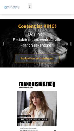 Vorschau der mobilen Webseite franchising-network.de, Franchising-Network, Mediapartners Limited & Co KG