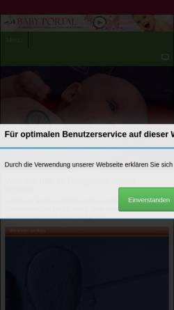 Vorschau der mobilen Webseite www.babyportal.de, Baby Portal