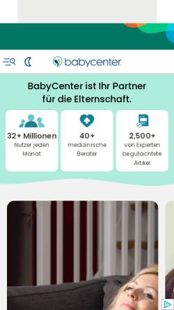 Vorschau der mobilen Webseite www.babycenter.de, BabyCenter Deutschland