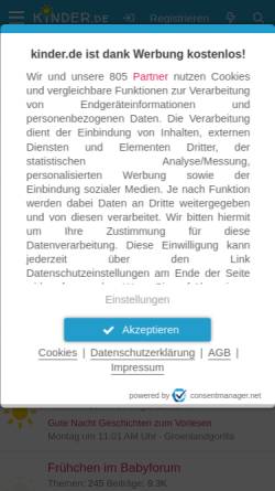 Vorschau der mobilen Webseite www.entbindungsstation.de, entbindungsstation.de