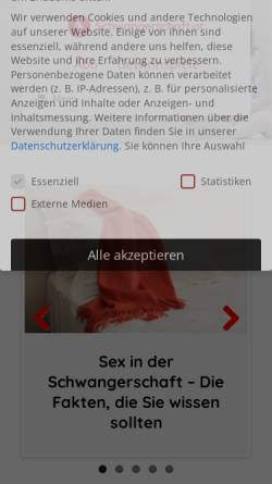 Vorschau der mobilen Webseite www.schwangerschaft.at, Schwangerschaft.at