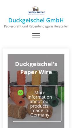 Vorschau der mobilen Webseite duckgeischel.de, Duckgeischel GmbH