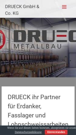 Vorschau der mobilen Webseite drueck-group.com, DRUECK GmbH & Co. KG