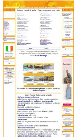 Vorschau der mobilen Webseite www.touristiklinks.de, Touristiklinks