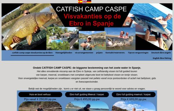 Vorschau von www.catfish-camp-caspe.com, Catfish Camp Caspe