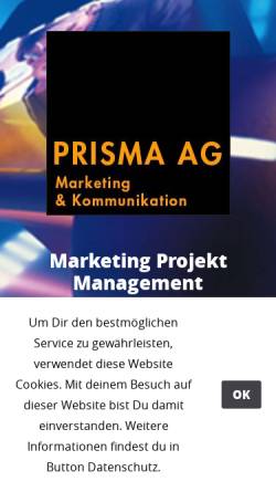 Vorschau der mobilen Webseite www.prisma-ag.ch, Prisma AG