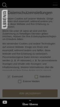 Vorschau der mobilen Webseite www.ubena.de, Ubena Gewürz GmbH