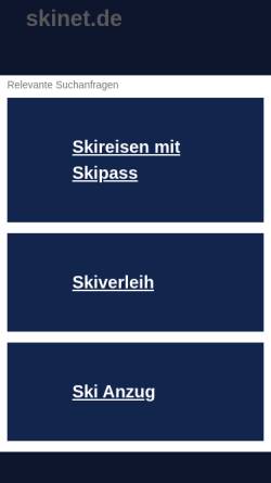 Vorschau der mobilen Webseite www.skinet.de, skinet. de