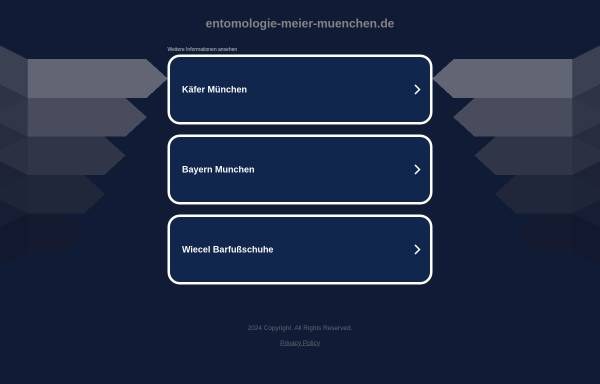 Vorschau von www.entomologie-meier-muenchen.de, Entomologie Meier München
