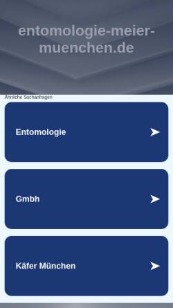 Vorschau der mobilen Webseite www.entomologie-meier-muenchen.de, Entomologie Meier München