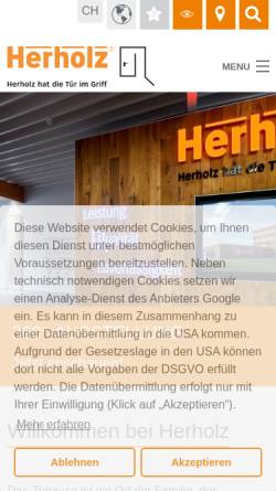 Vorschau der mobilen Webseite www.herholz.de, Herholz Vertrieb GmbH & Co. KG