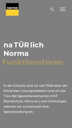 Vorschau der mobilen Webseite www.norma.ch, Norma Reiden AG
