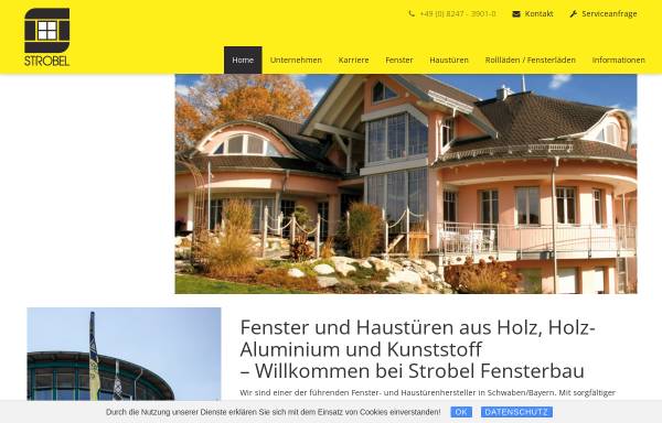 Vorschau von www.strobel-fenster.de, Strobel Fensterbau GmbH