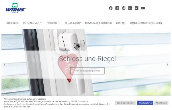 Vorschau von www.wirus-fenster.de, Wirus Fenster GmbH & Co. KG