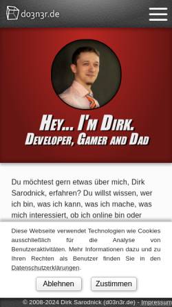 Vorschau der mobilen Webseite www.d03n3r.de, Sarodnick, Dirk - d03n3r.de